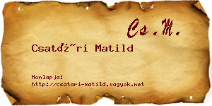 Csatári Matild névjegykártya